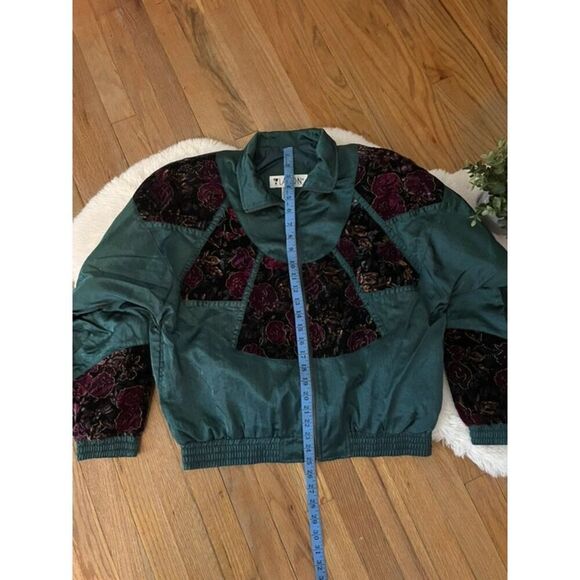 Vintage 80s Lavon Windbreaker Tracksuit Jogger Set Emerald Green Size M - Picture 9 of 10